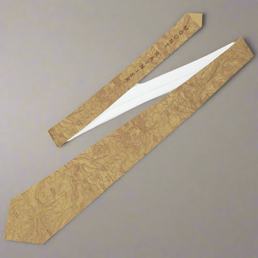 Mount Rainier Topographic Necktie USGS National Park Topo Map Accessories Printify One Size