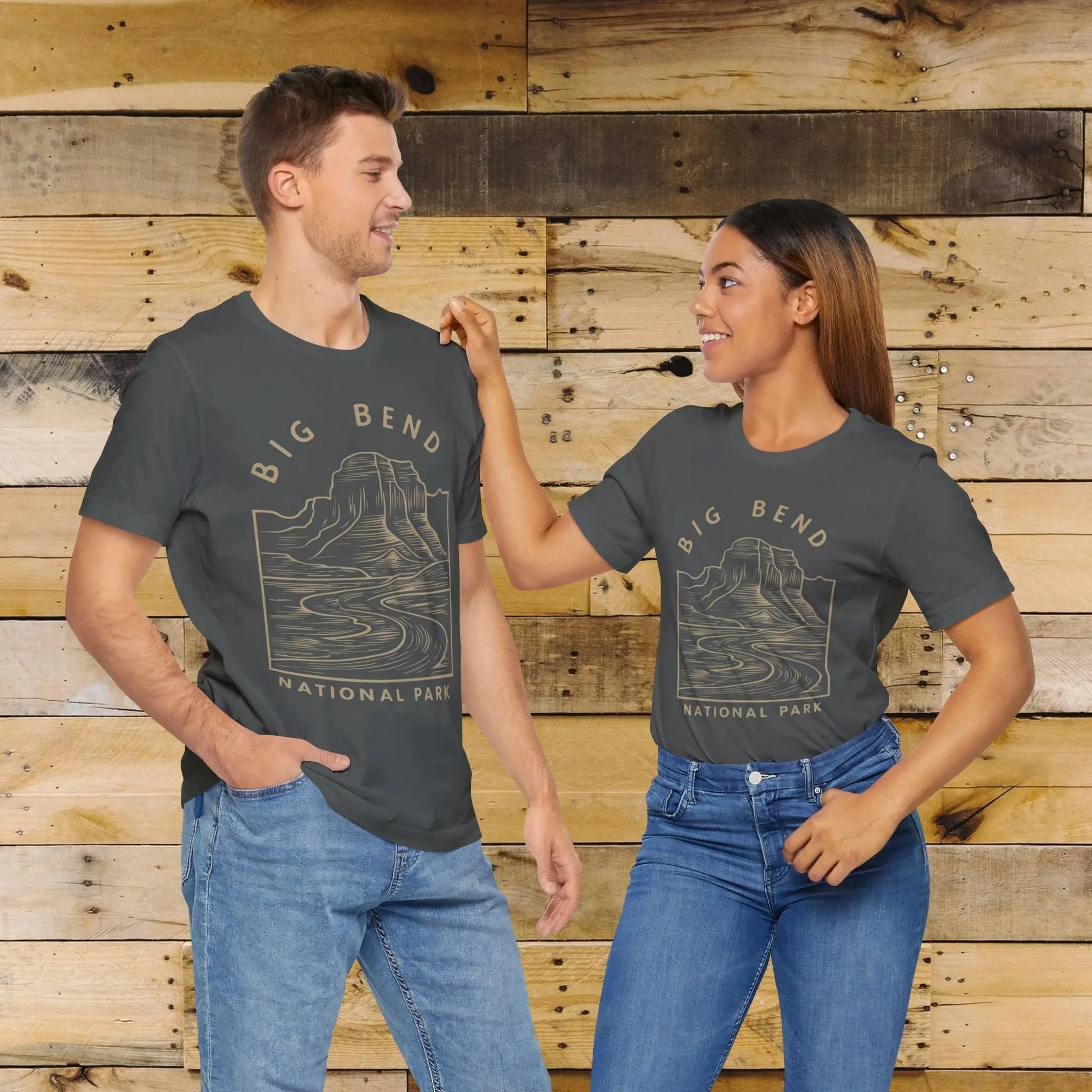 Big Bend National Park Unisex Fit Soft T-Shirt Curving River T-Shirt Printify