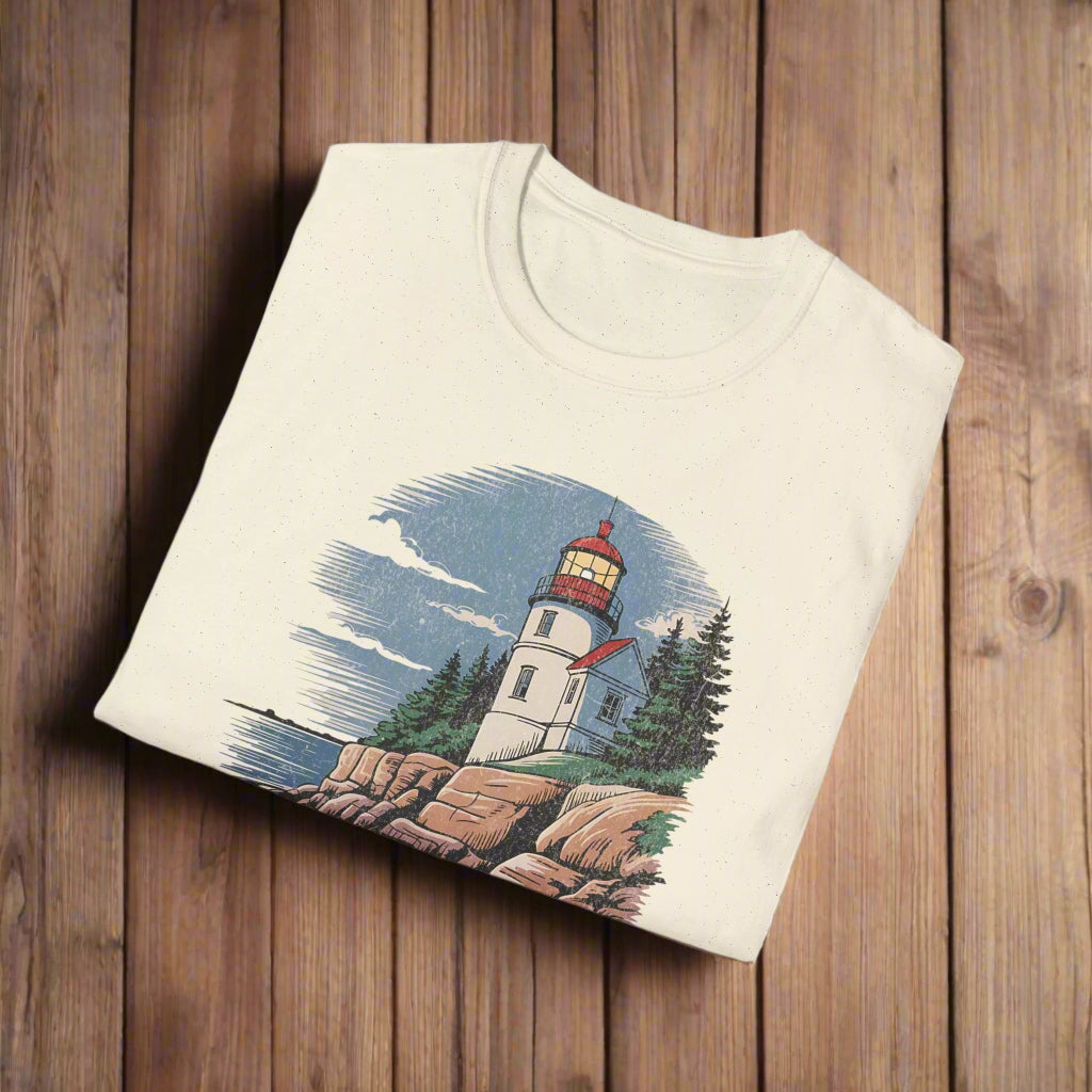 Bass Harbor Head Lighthouse Acadia Unisex T-Shirt T-Shirt Printify