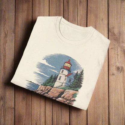 Bass Harbor Head Lighthouse Acadia Unisex T-Shirt T-Shirt Printify