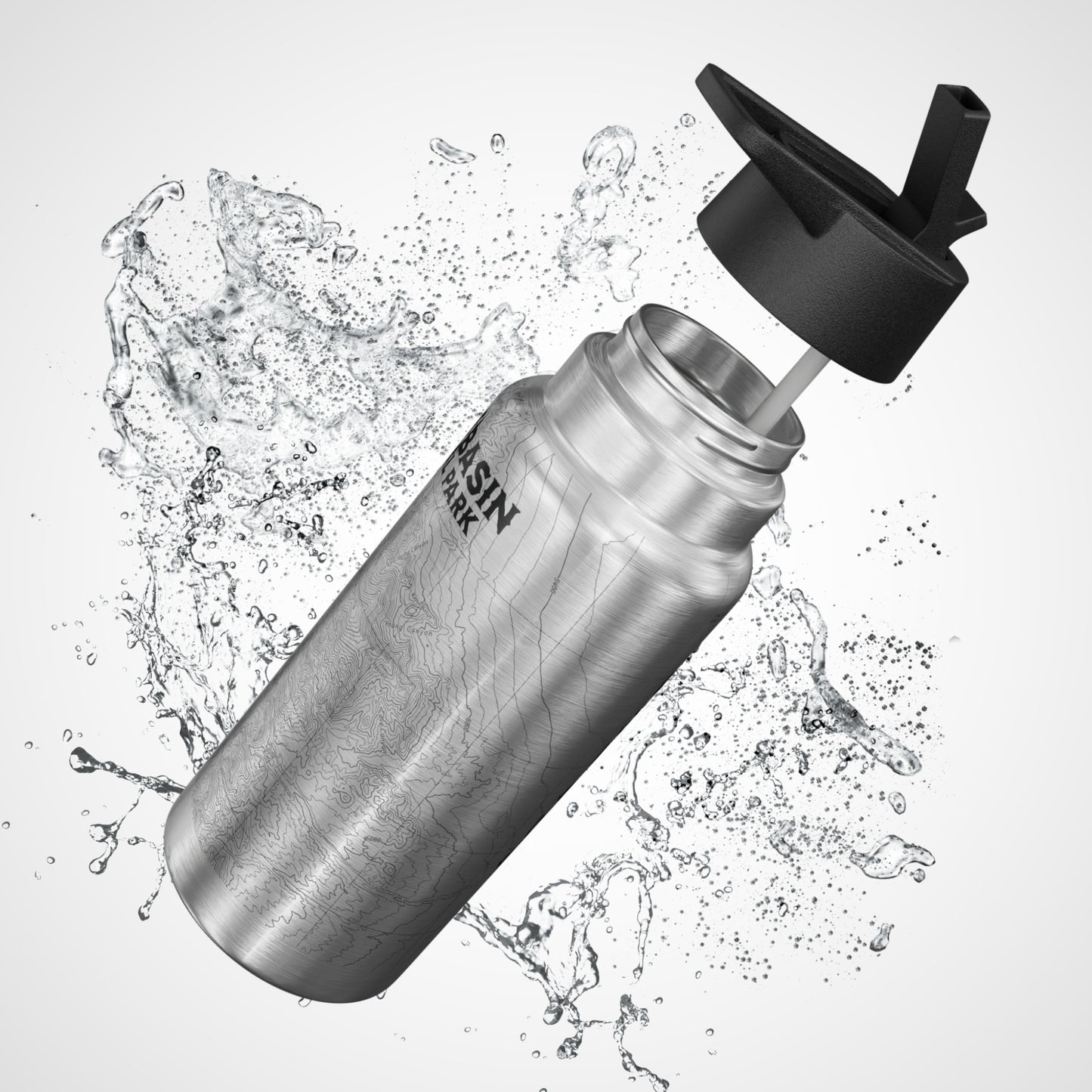 Great Basin National Park Topographic Insulated Water Bottle Tumbler Mug Printify