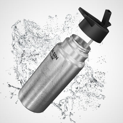 Great Basin National Park Topographic Insulated Water Bottle Tumbler Mug Printify