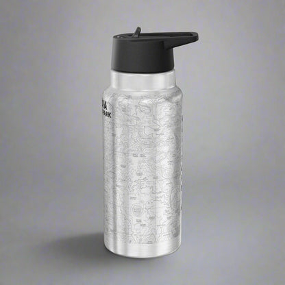 Sequoia Topographic Water Bottle Tumbler Mug Printify