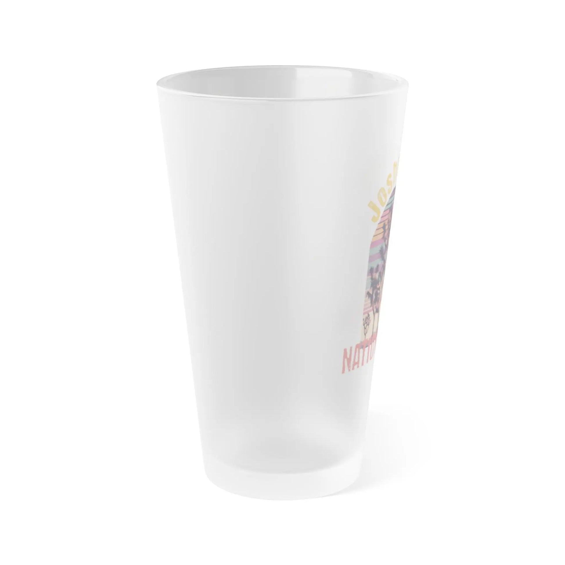 Joshua Tree National Park Frosted Pint Glass 16oz Retro Graphic Mug Printify