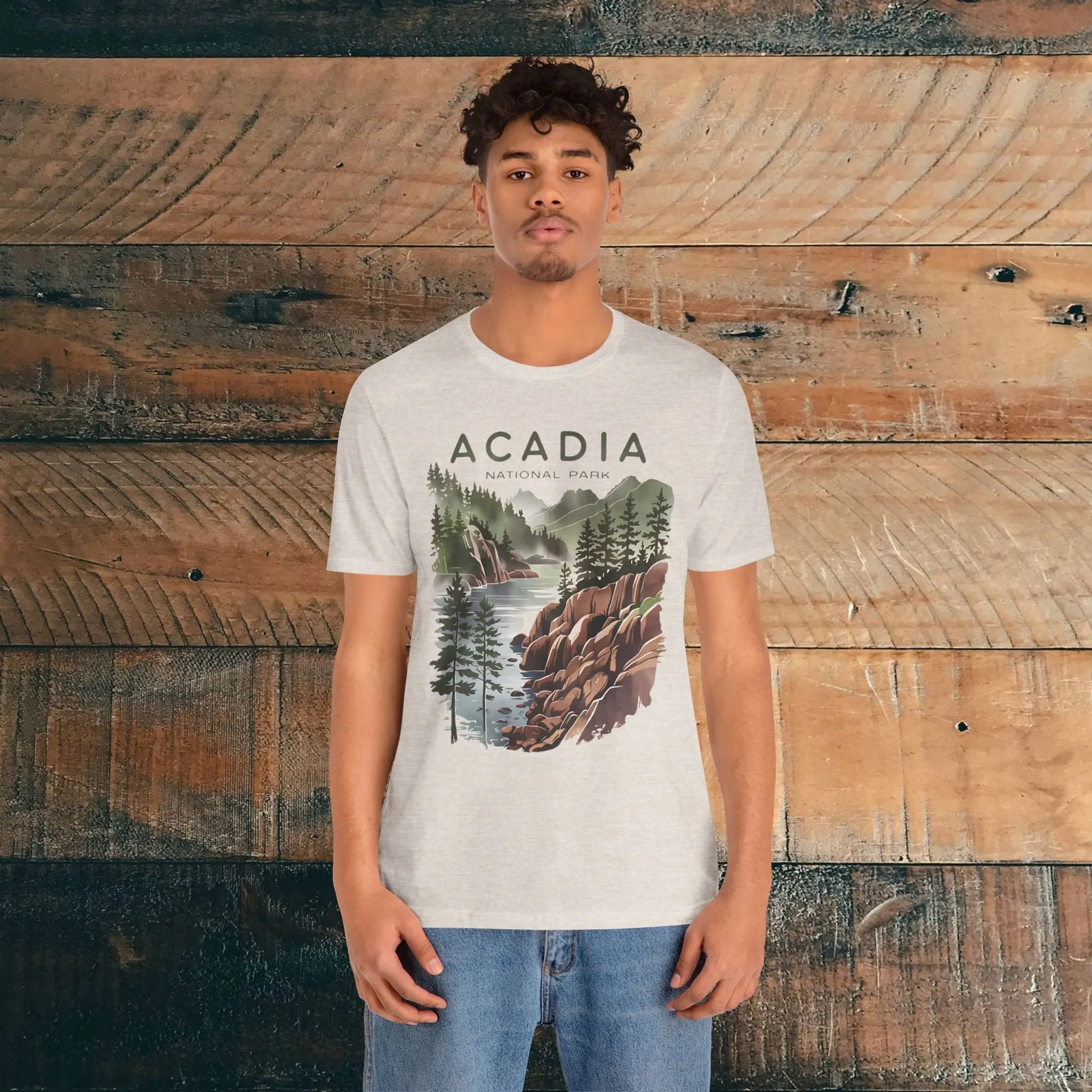 Acadia National Park Unisex T-Shirt Coastal Art T-Shirt Printify