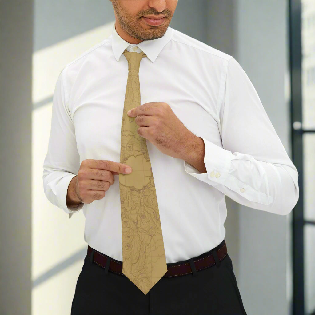 Crater Lake National Park Topographic Necktie USGS Topo Map Print Availble In Other Colors Upon Request Accessories Printify