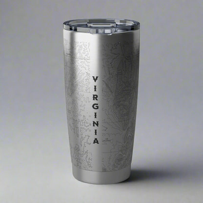 Shenandoah National Park Topographic Insulated Tumbler 20oz USGS Virginia Topo Map Coffee Cup On The Go Tumbler Printify