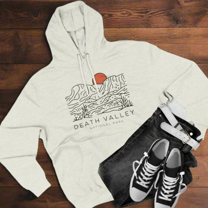 Death Valley National Park Fleece Hoodie Desert Dunes Hoodie Printify