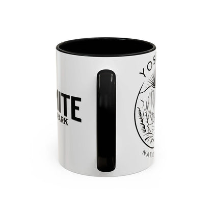 Yosemite National Park Line Art Accent Coffee Mug Mug Printify