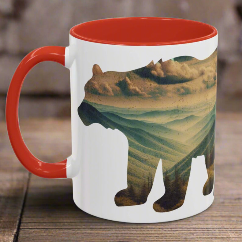 Shenandoah Bear Colored Mug Mug Printify