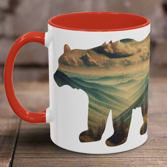 Shenandoah Bear Colored Mug Mug Printify