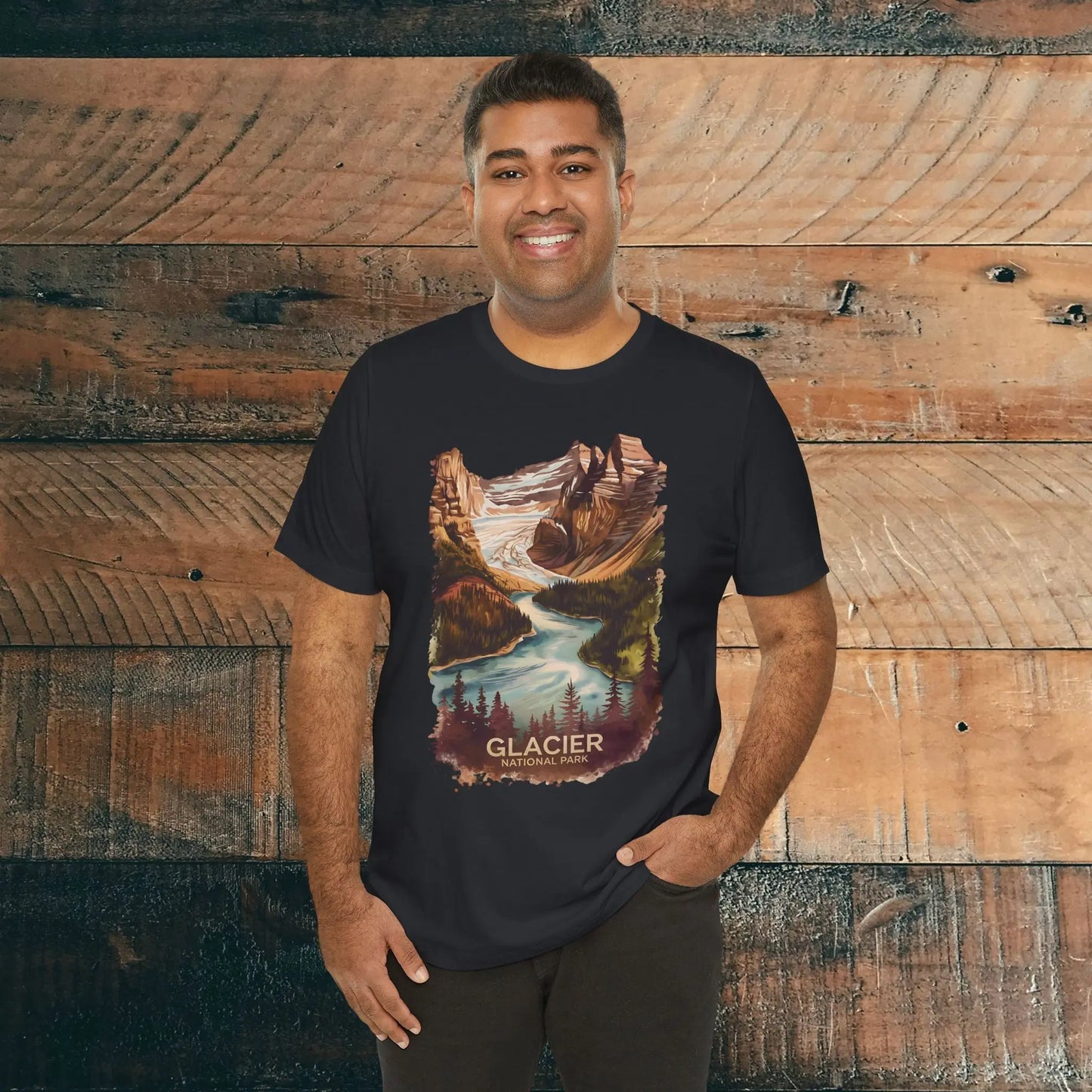 Glacier National Park Unisex T-Shirt T-Shirt Printify