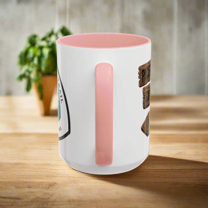 Pacific Crest Trail Accent Mug PCT Mile Sign Mug Printify 11oz Pink