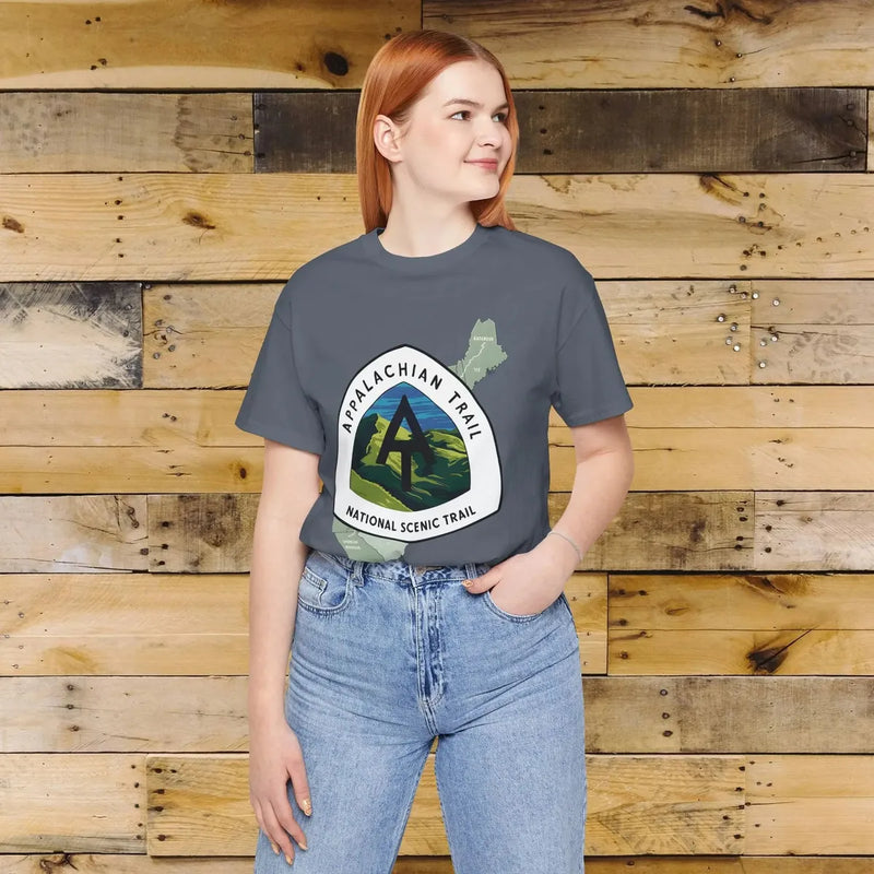 Appalachian Trail Unisex Jersey T-Shirt Logo Emblem Mountain Camp Hike Tee T-Shirt Printify