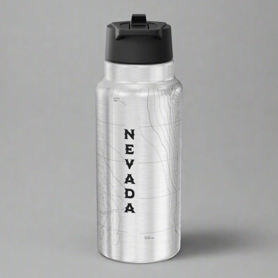 Great Basin National Park Topographic Insulated Water Bottle Tumbler Mug Printify