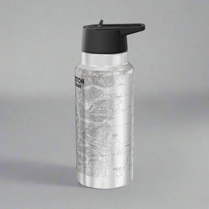 Grand Teton National Park Topographic Insulated Water Bottle Tumbler Mug Printify