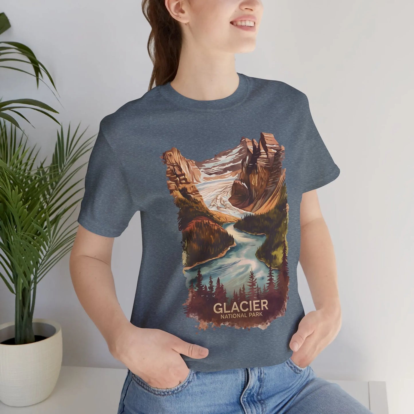Glacier National Park Unisex T-Shirt T-Shirt Printify