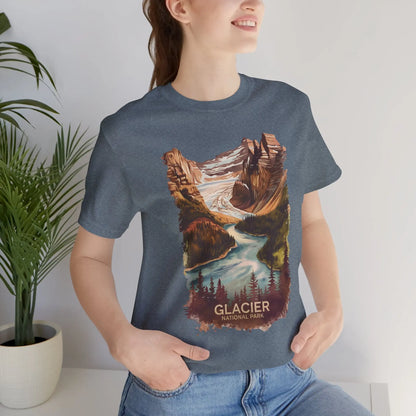 Glacier National Park Unisex T-Shirt T-Shirt Printify