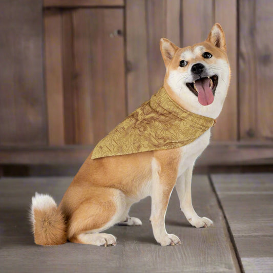 Yosemite National Park Topographic Pet Bandanna Pets Printify 27" × 13"