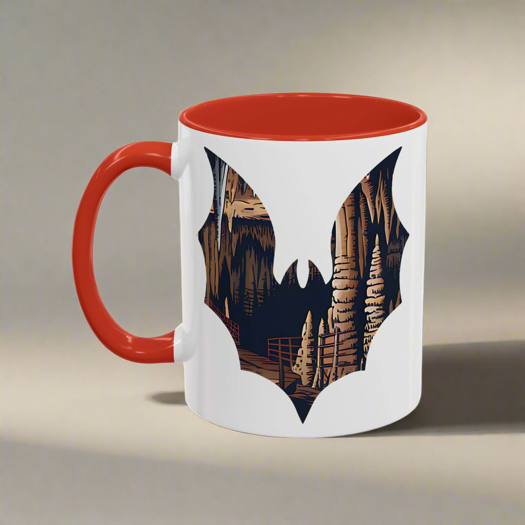 Carlsbad Caverns Park Bat Colored Mug Mug Printify 11oz Black