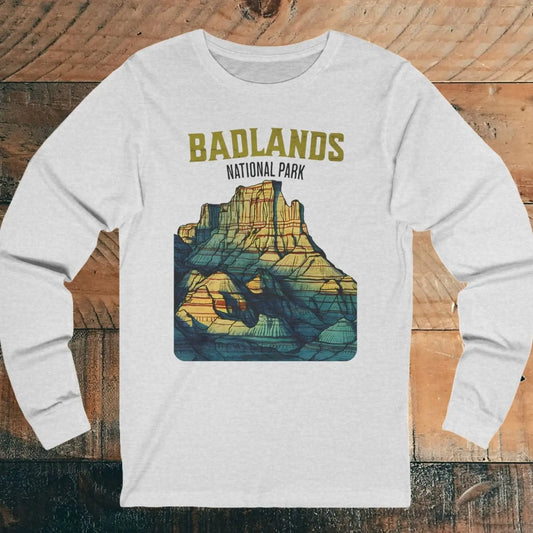 Badlands National Park Unisex Fit Long Sleeve T-shirt Long-sleeve Printify S Ash