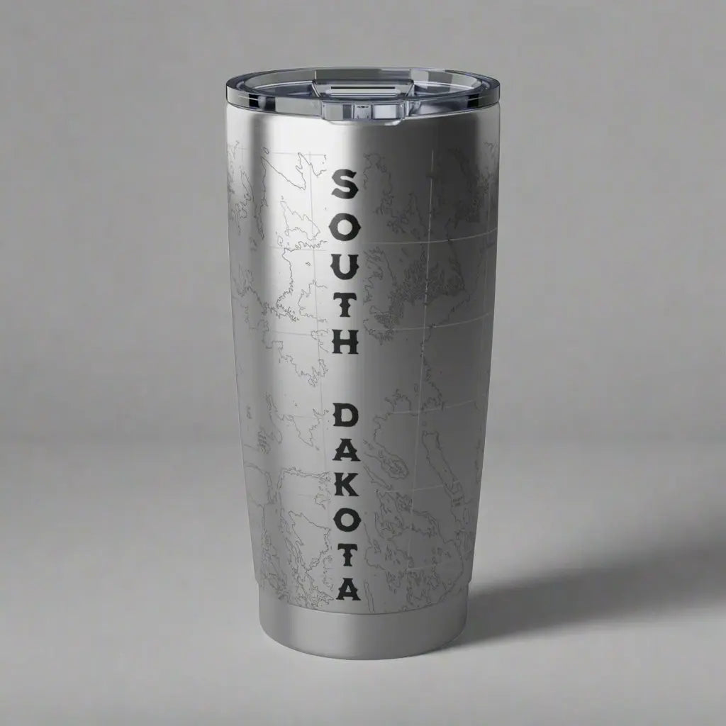 Badlands National Park Topographic Tumbler 20oz USGS Map Print South Dakota Tumbler Printify