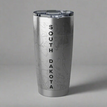 Badlands National Park Topographic Tumbler 20oz USGS Map Print South Dakota Tumbler Printify