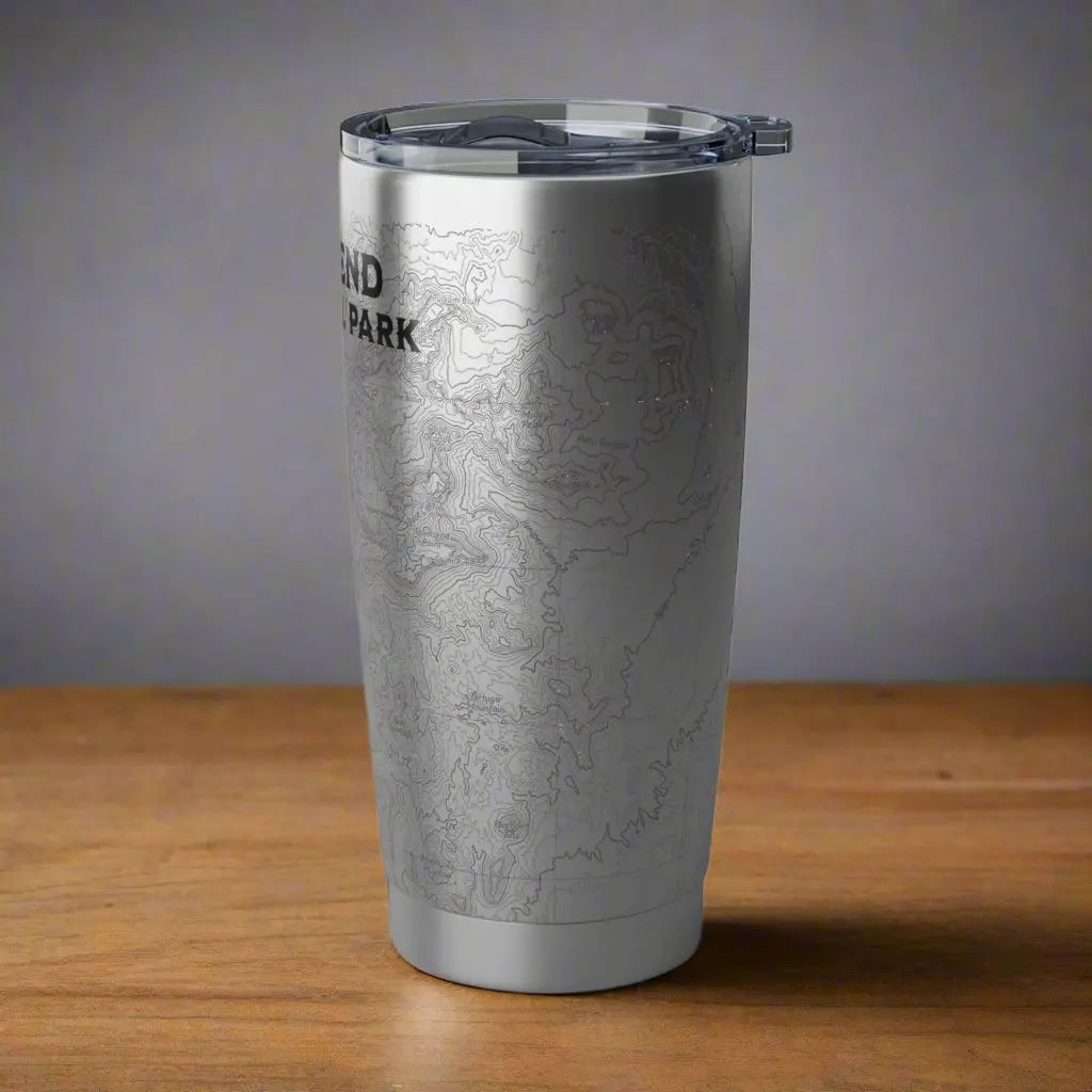 Big Bend National Park Topographic Tumbler 20oz USGS Map Print Tumbler Printify