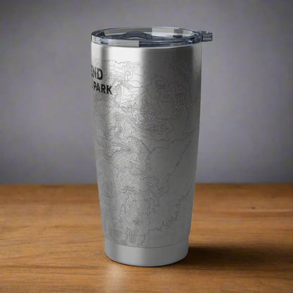 Big Bend National Park Topographic Tumbler 20oz USGS Map Print Tumbler Printify