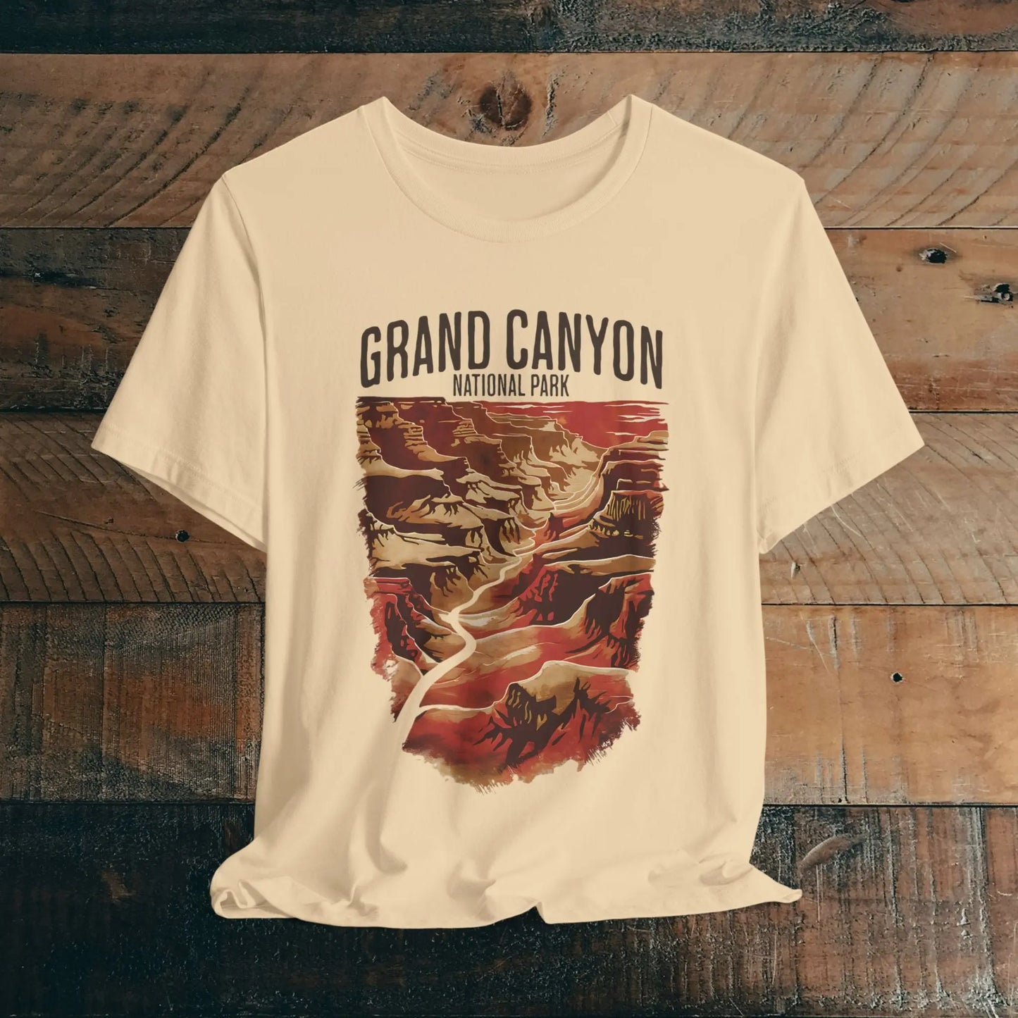 Grand Canyon National Park Unisex T-Shirt T-Shirt Printify Soft Cream XS