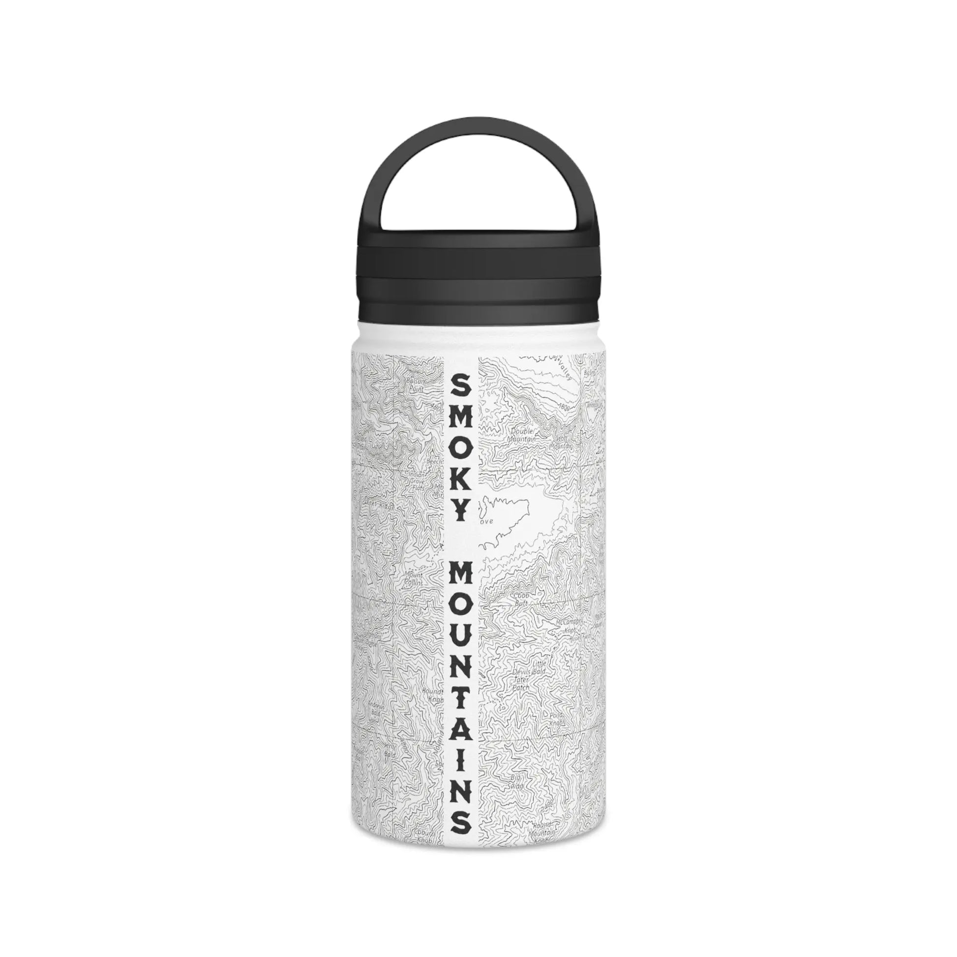 Great Smoky Mountains National Park Stainless Steel Water Bottle Handle Lid (3 Sizes, 3 Lid Options) Appalachian Trail Clingmans Dome water bottle Printify