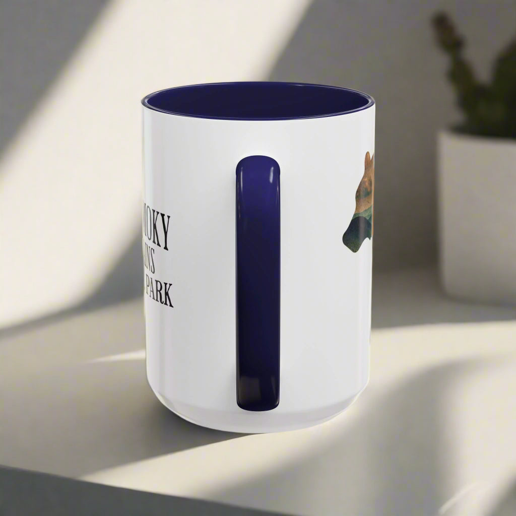 Smoky Mountains Bear Colored Mug Mug Printify