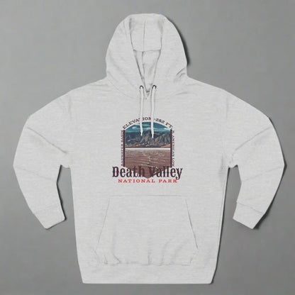 Death Valley National Park Unisex Fit Fleece Hoodie Badwater Basin Hoodie Printify S Heather Grey