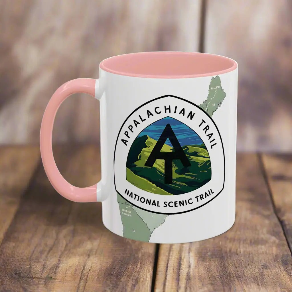 Appalachian National Scenic Trail Accent Coffee Mug 11oz 15oz Mug Printify 11oz Pink