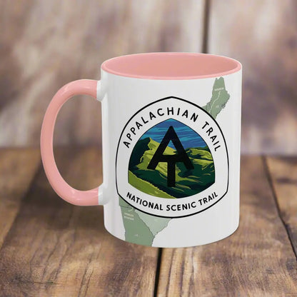 Appalachian National Scenic Trail Accent Coffee Mug 11oz 15oz Mug Printify 11oz Pink