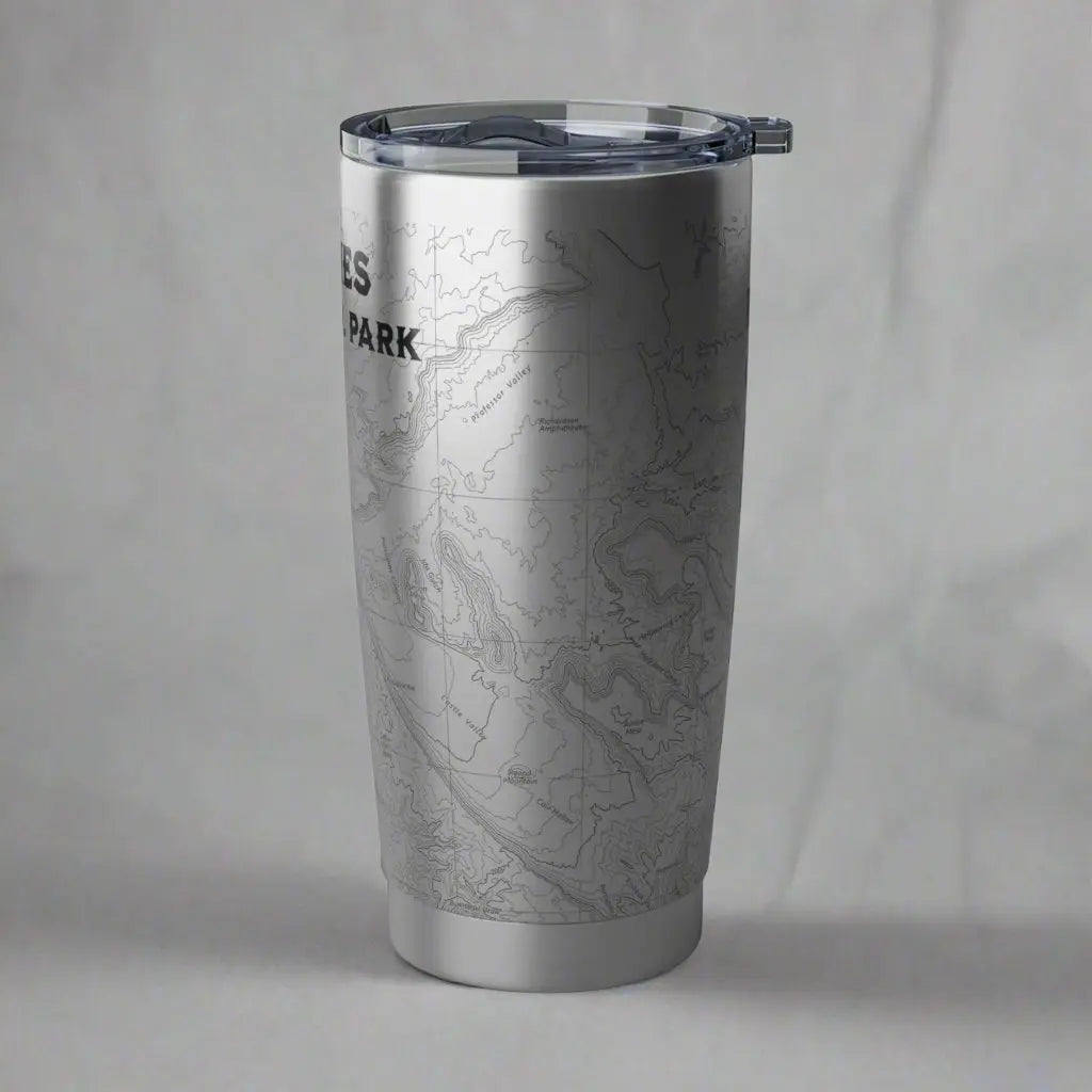 Arches National Park Topographic Tumbler 20oz Tumbler Printify