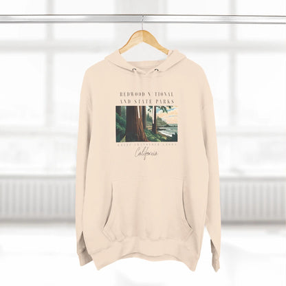 Redwood State and National Parks Unisex Fit Fleece Hoodie Hoodie Printify
