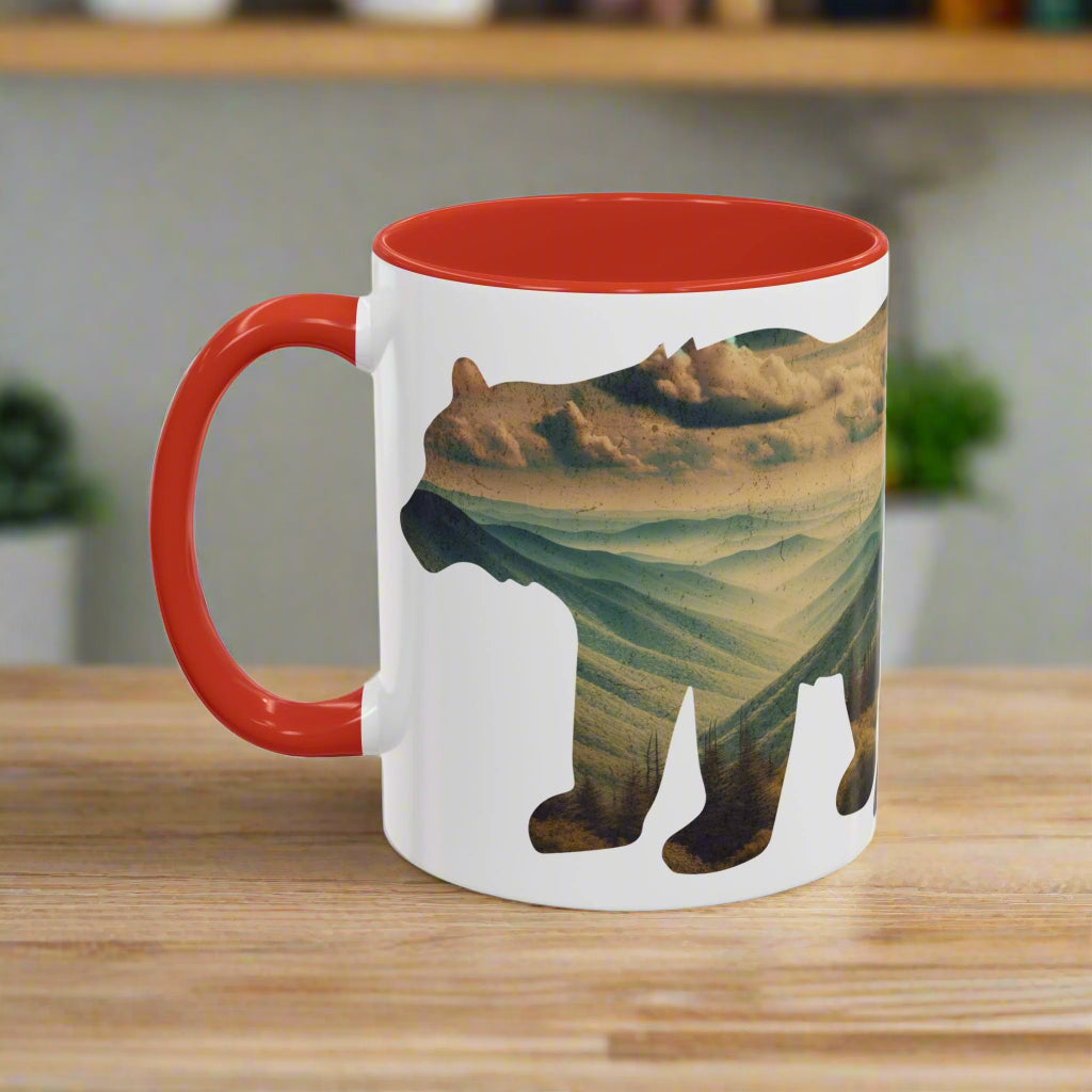 Smoky Mountains Bear Colored Mug Mug Printify