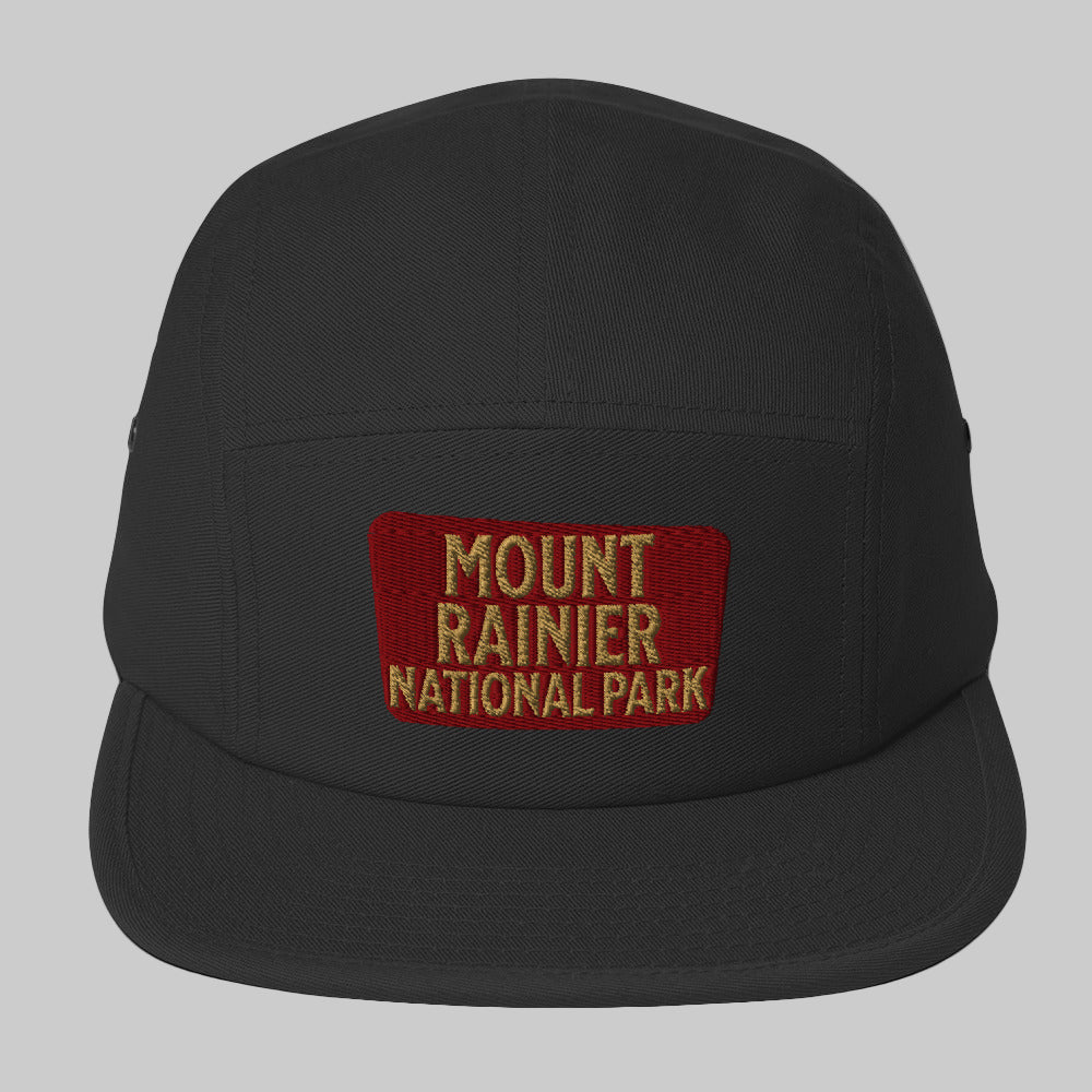 Mount Rainier National Park 5-Panel Hat hat Park Service Apparel Black