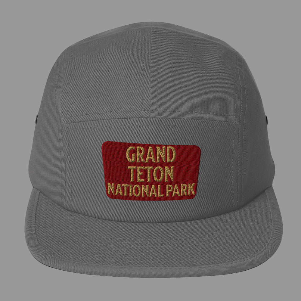 Grand Teton National Park 5-Panel Hat hat Park Service Apparel Grey