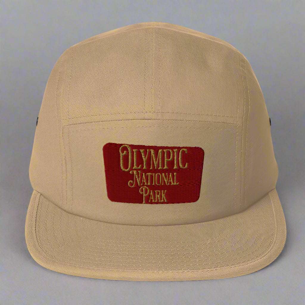 Olympic National Park 5-Panel Hat Beanie Park Service Apparel Khaki