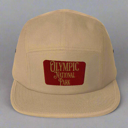 Olympic National Park 5-Panel Hat Beanie Park Service Apparel Khaki