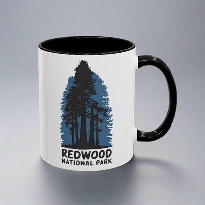 Redwood National Park Accent Mug Mug Printify 11oz Black