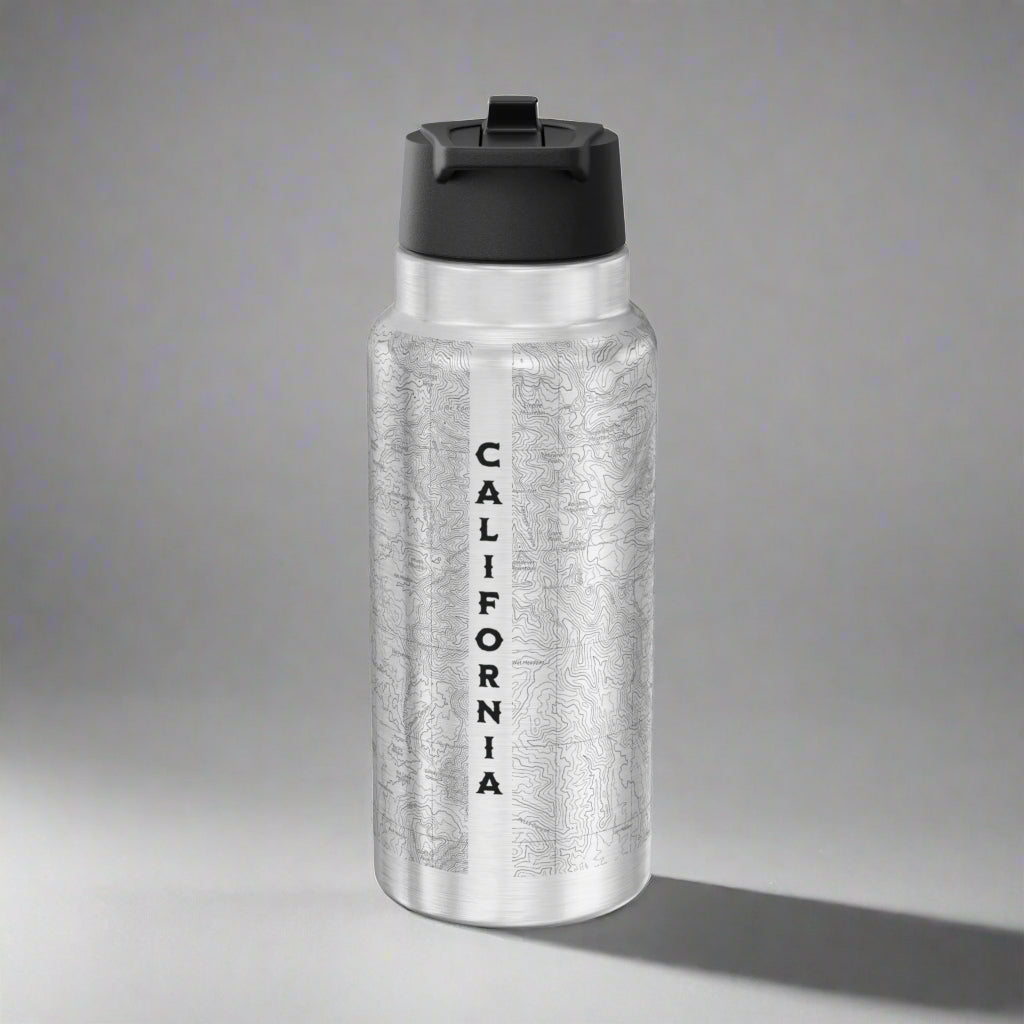 Sequoia Topographic Water Bottle Tumbler Mug Printify