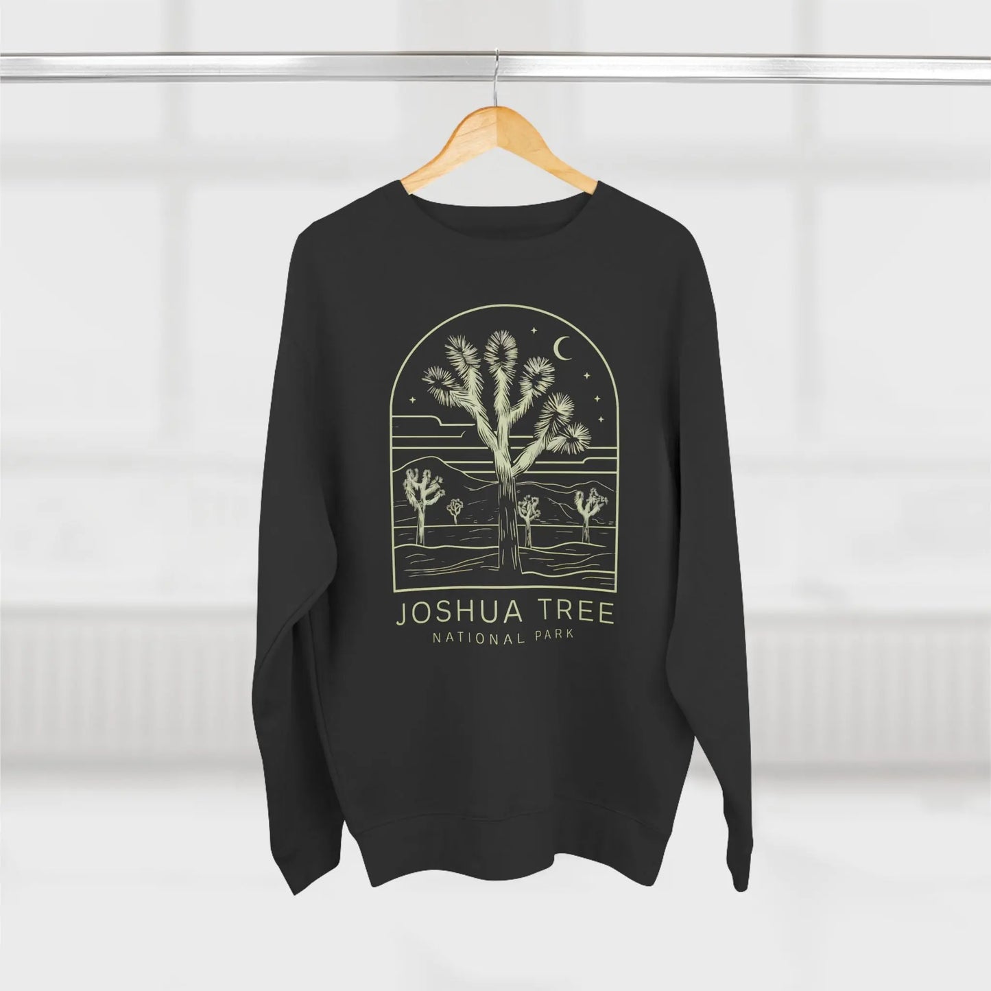 Joshua Tree National Park Unisex Crewneck Sweatshirt Twilight Art Sweatshirt Printify