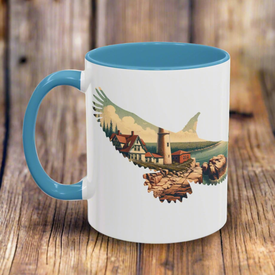 Acadia Bird Colored Mug Mug Printify