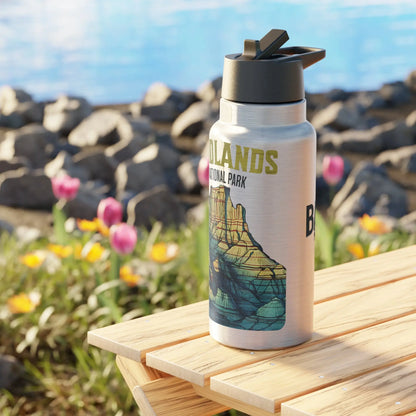 Badlands National Park Insulated Water Bottle Tumbler 32oz Mug Printify