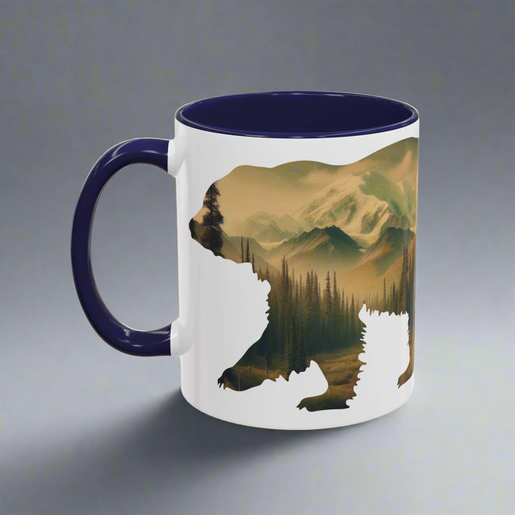 Denali Bear Colored Mug Mug Printify