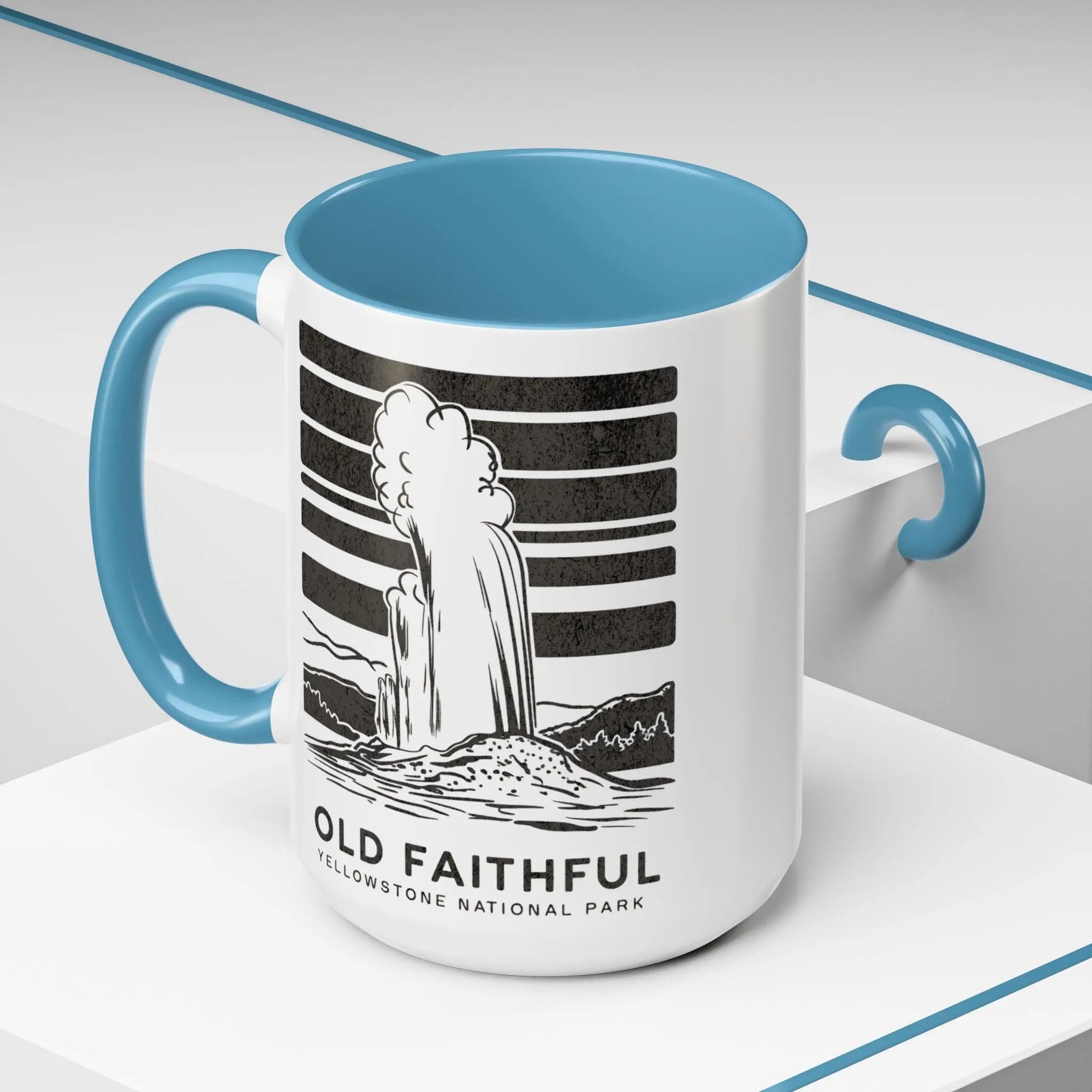 Old Faithful Geyser Yellowstone National Park Coffee Mug Mug Printify