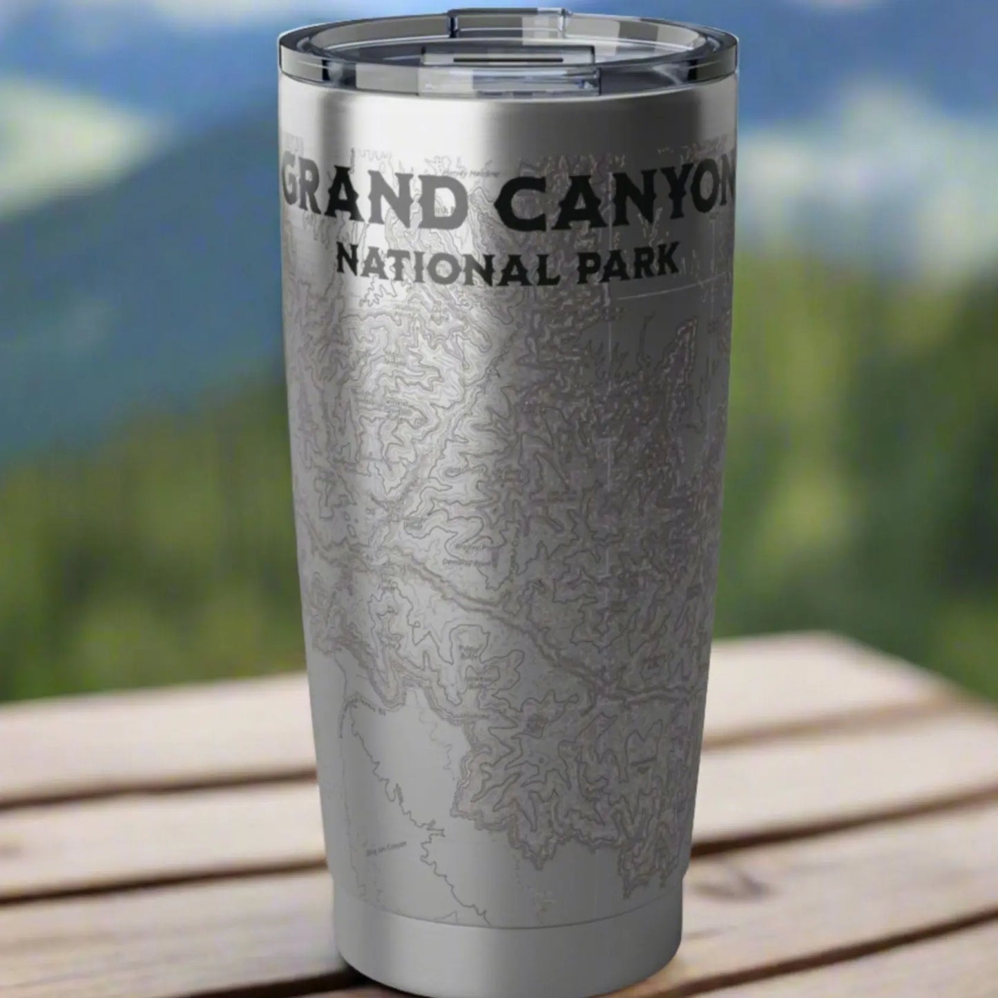 Grand Canyon National Park Topographic Tumbler 20oz Mug Printify
